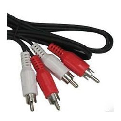 AUDIO CABLE, 2 RCA(M) TO 2 RCA(M), 6M