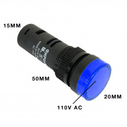 PILOT LAMP LED 110VAC BLUE...