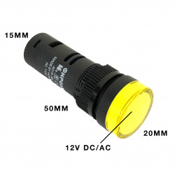 PILOT LAMP LED 12VDC YELLOW...