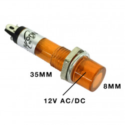 PILOT LAMP 12V DC/AC LAMP ORANGE N-004