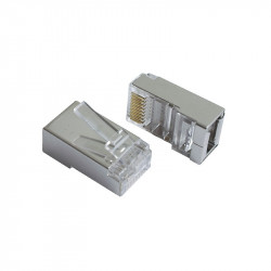 RJ-45 CAT5 SHIELDED CRIMP CONNECTOR 2PCS/PKG