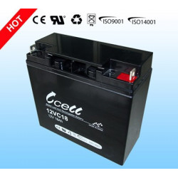 BATTERY, RECHARGEABLE SLA, LEAD ACID, 12V, 18AH