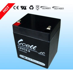 BATTERY, RECHARGEABLE SLA, LEAD ACID, 12V 5AH