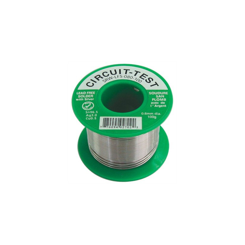 SOLDER, LEAD FREE, 3% SILVER, 100g