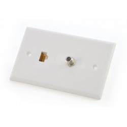 WALL PLATE CAT5E / F-TYPE...