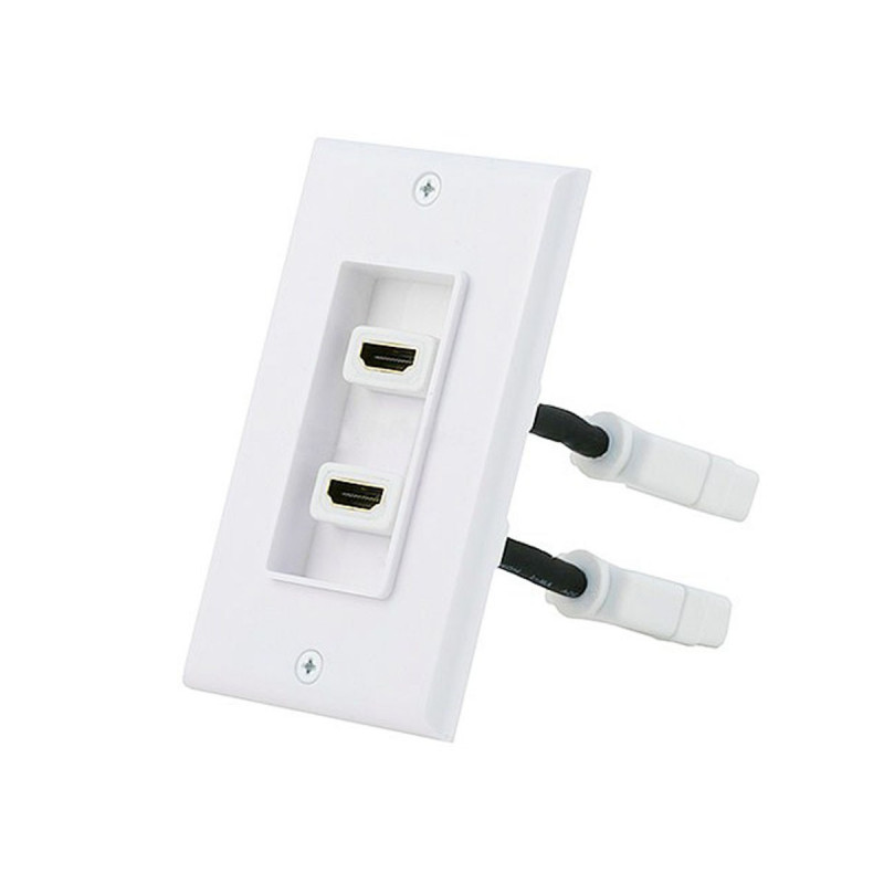 WALL PLATE HDMI DUAL SLOTS