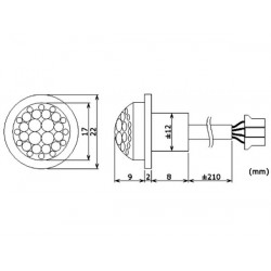 MINI PIR MOTION DETECTOR 12V