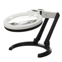 DESK/HANDHELD DUAL PURPOSE MAGNIFIER W/10 LED