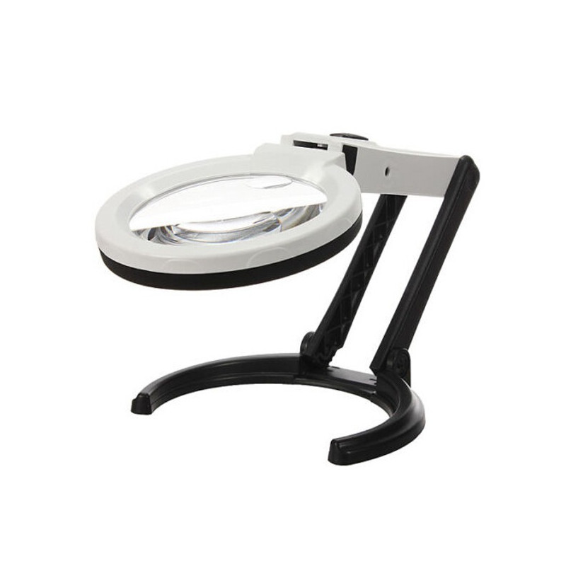 DESK/HANDHELD DUAL PURPOSE MAGNIFIER W/10 LED