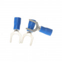 SPADE CONNECTORS, SV2-6L, 1/4" (6.4mm) STUD, 16-14AWG, 10PCS/PKG