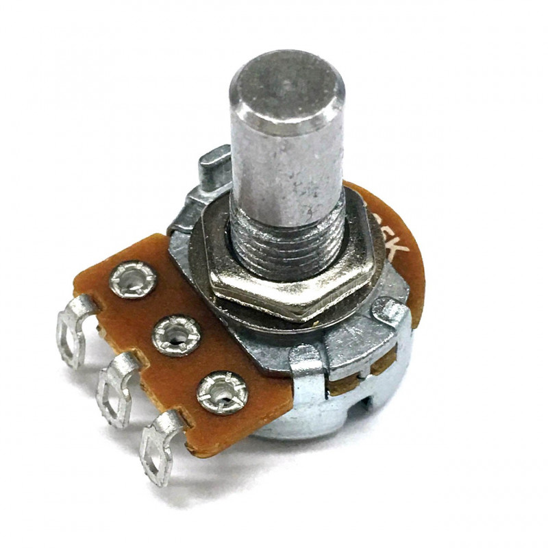 POTENTIOMETER, ALPHA A25K PANEL LUGS SHORT SOLID SHAFT 16MM