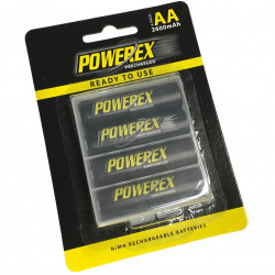 BATTERY,RECHARGABLE, POWEREX, AA,NiMH, 2600mAh, 4PCS