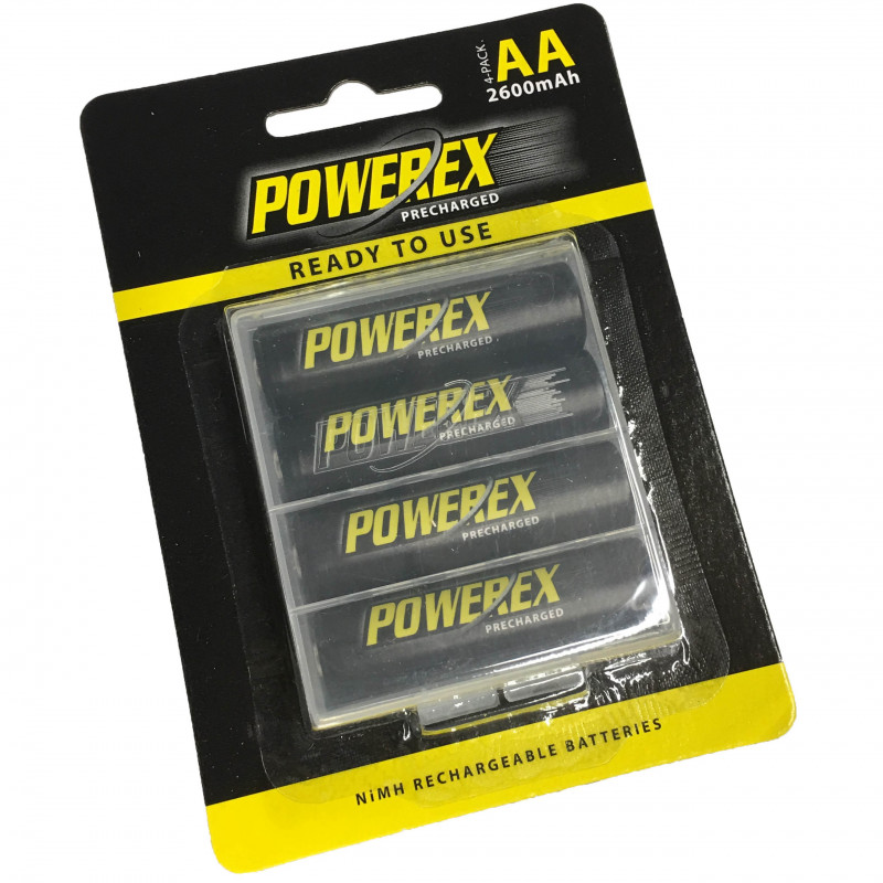 BATTERY,RECHARGABLE, POWEREX, AA,NiMH, 2600mAh, 4PCS