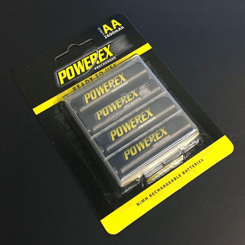 BATTERY,RECHARGABLE, POWEREX, AA,NiMH, 2600mAh, 4PCS