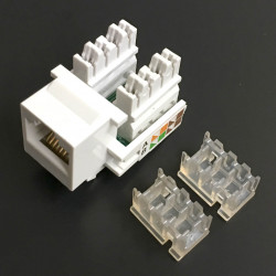 KEYSTONE RJ-45 CAT5E PUSH DOWN JACK WHITE