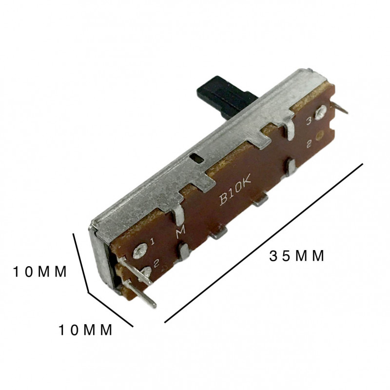 POTENTIOMETER (SLIDE (B)) 10K TRAVEL 20MM 9.5X35MM