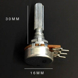 POT, ALPHA, A250K, PCB, LONG SPLIT SHAFT, 16MM