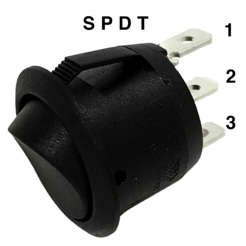 ROCKER ROUND SPDT SWITCH ON-ON R13-112C