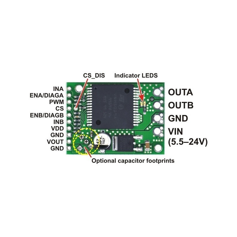 MOTOR DRIVER CARRIER FOR VNH5019 MOTOR