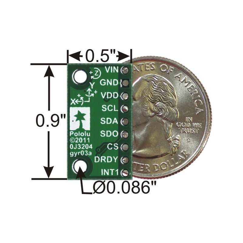 3-AXIS GYRO CARRIER WITH VOLTAGE REGULATOR L3GD20