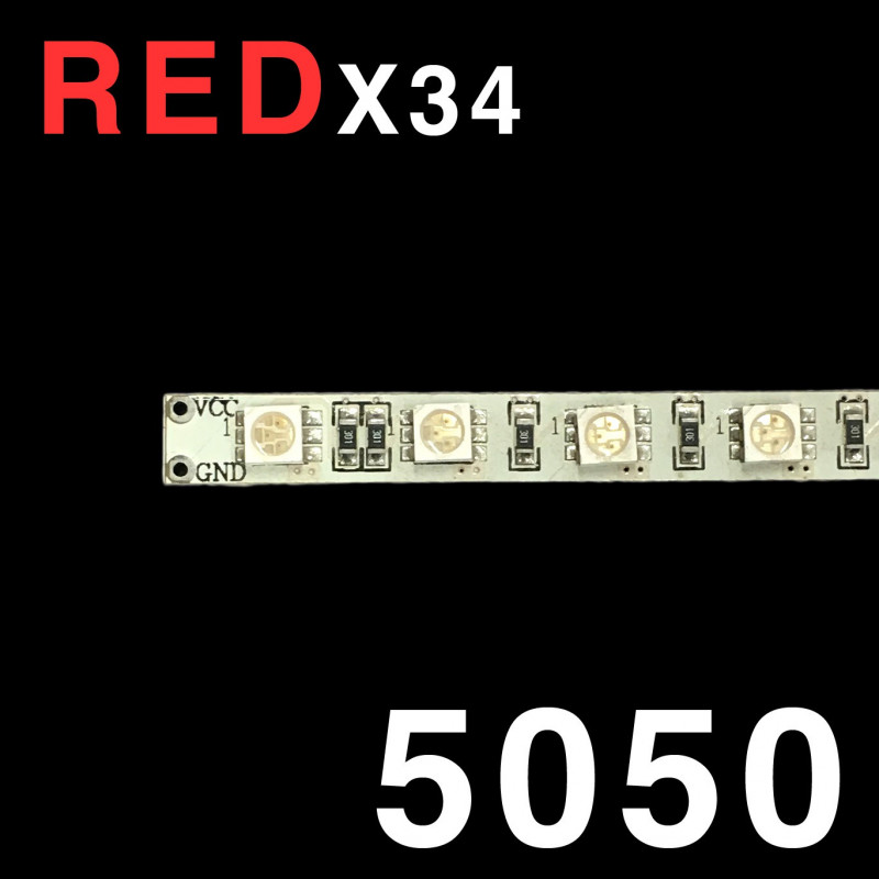 LED SOLID STRIP 5050-34 RED /EA