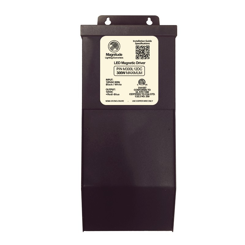 DIMMABLE LED LIGHTING TRANSFORMER, 12VDC, 300W