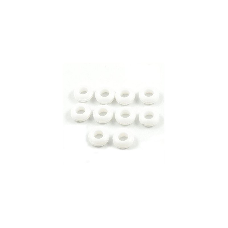 RUBBER GROMMETS INNER DIA 6MM 10PCS WHITE