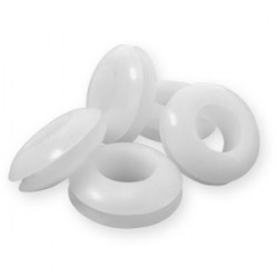 RUBBER GROMMET ID:4MM OD:10.5MM 10PCS WHITE