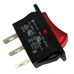 ROCKER SWITCH ON-OFF 125V-250V 10A LUMINATED NO LABEL