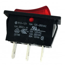 ROCKER SWITCH ON-OFF 125V-250V 10A LUMINATED NO LABEL