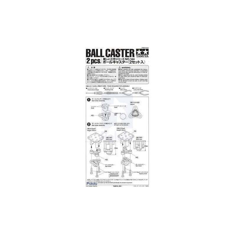 TAMIYA 70144 BALL CASTER KIT 2(PCS)