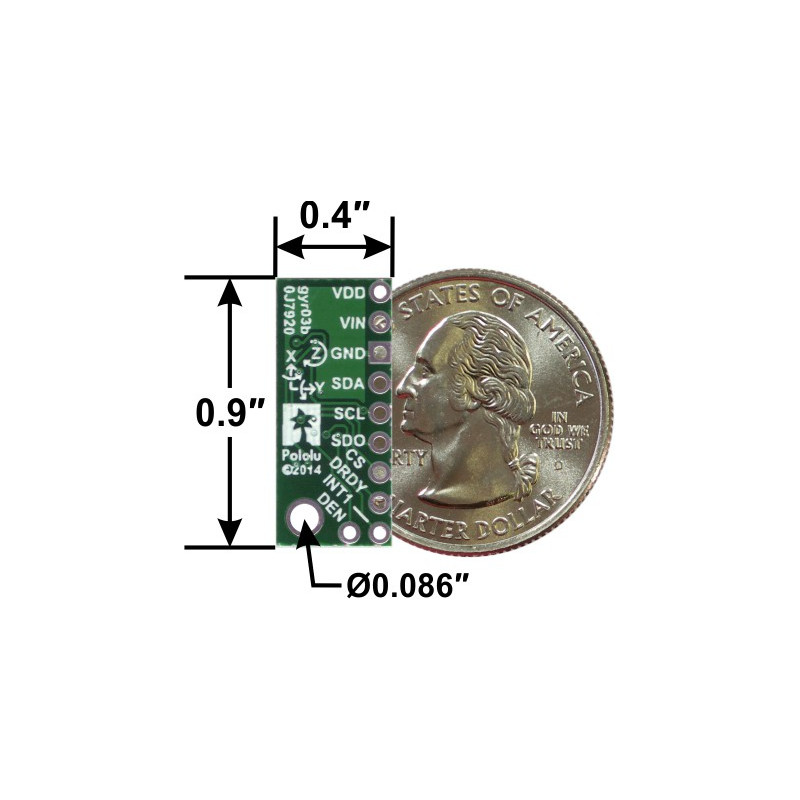 3-AXIS GYRO CARRIER WITH VOLTAGE REGULATOR L3GD20H