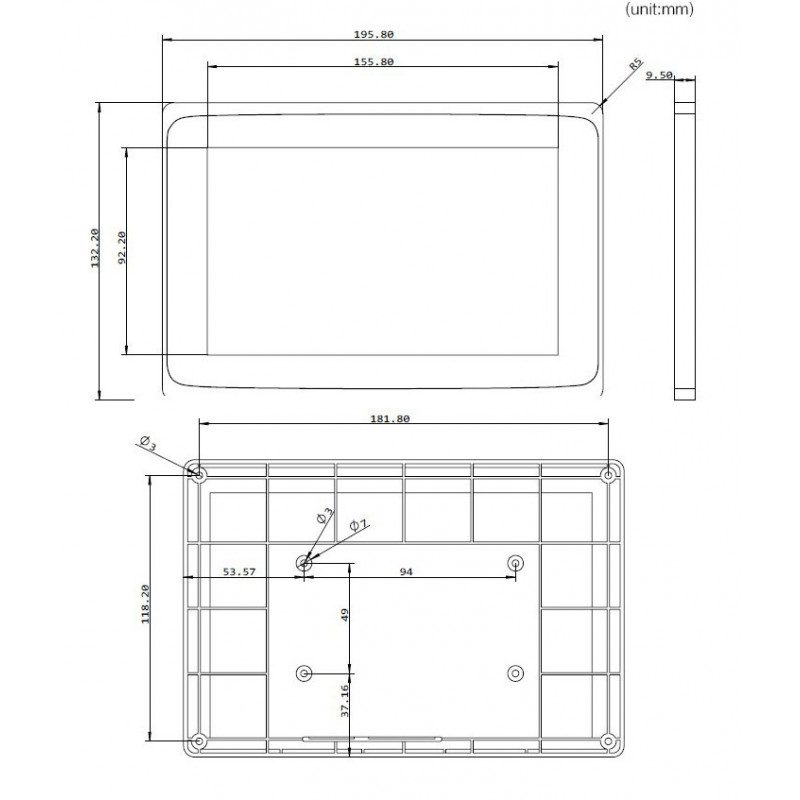 7 INCH CAPACITIVE TOUCH X710 SCREEN 1024X600 