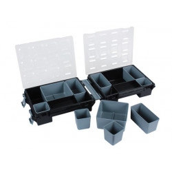 TOOL BOX, TWIN ORGANIZER W/ REMOVABLE COMPARTMENTS - 7 INCH 