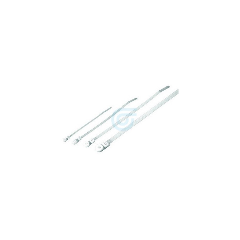 CABLE TIE 6" MOUNTABLE WHITE GTM-150I-C 100PCS