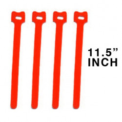 CABLE TIE 11.5" VELCRO RED 10PCS