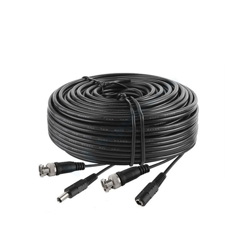 CCTV VIDEO/POWER BNC (M/M) AND DC (M/F) CABLE 30FT