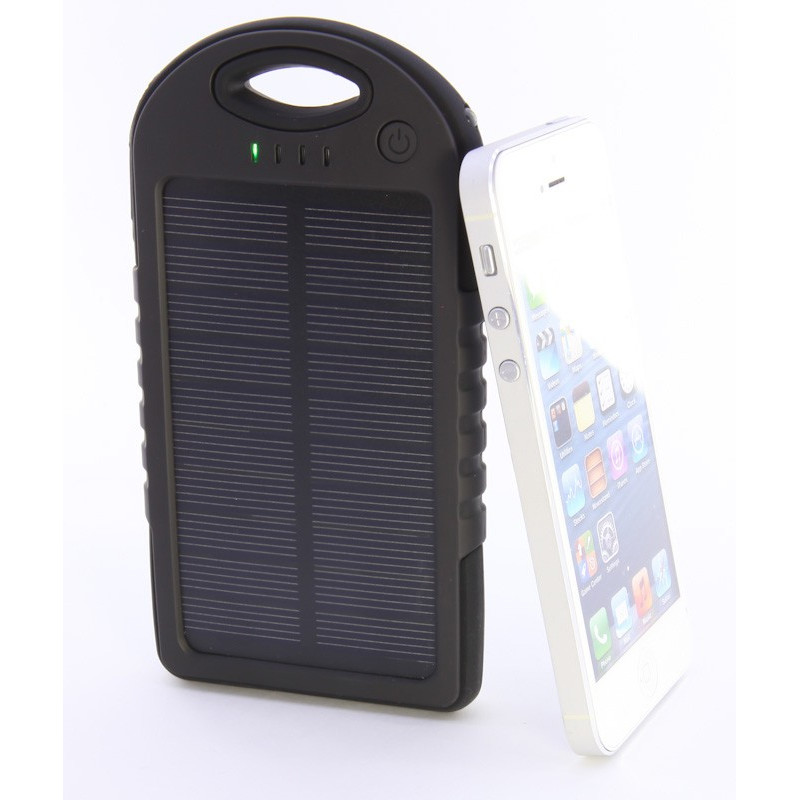 PORTABLE BATTERY BANK 5000MAH SOLAR RECHARGEABLE