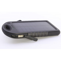 PORTABLE BATTERY BANK 5000MAH SOLAR RECHARGEABLE