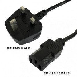 IEC POWER CABLE 3 CORD LINE 6FT (TYPE G PLUG)