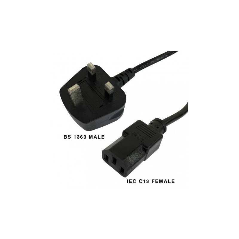 IEC POWER CABLE 3 CORD LINE 6FT (TYPE G PLUG)