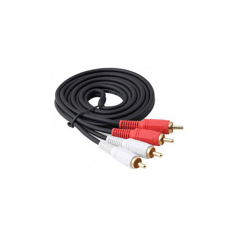 AUDIO CABLE, 2 RCA(M) TO 2 RCA(M), 0.5M, Q401