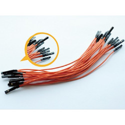 BREADBOARD JUMPER WIRES 150MM 10/PKG ORANGE