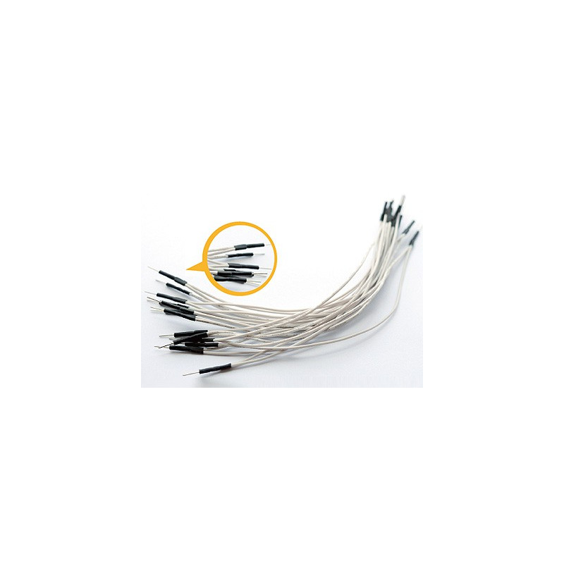 BREADBOARD JUMPER WIRES 150MM 10/PKG WHITE