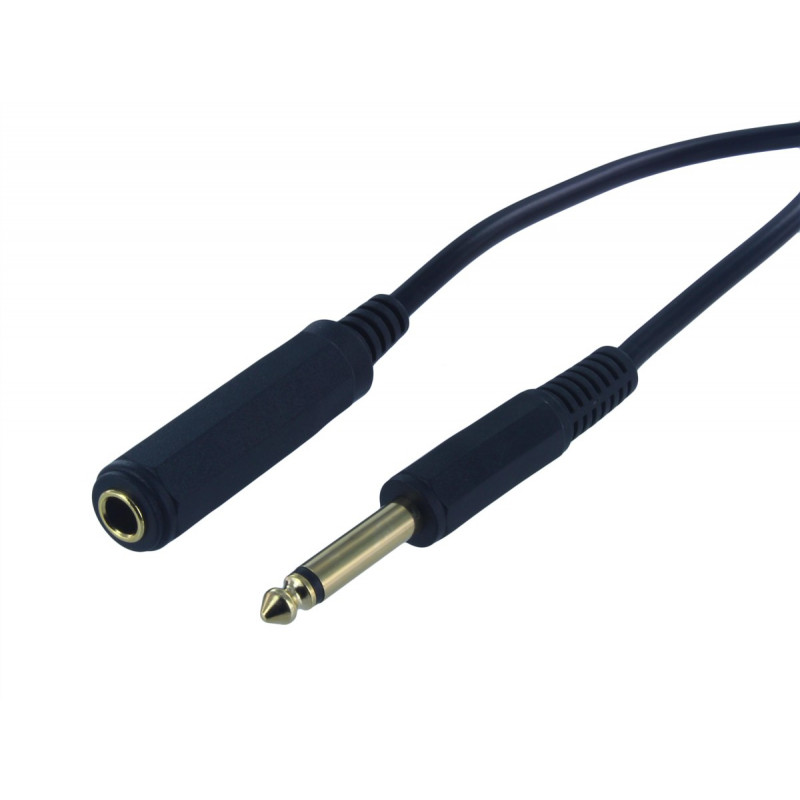 AUDIO CABLE, 1/4"MO (M)-1/4"MO (F) 3M EXTENSION