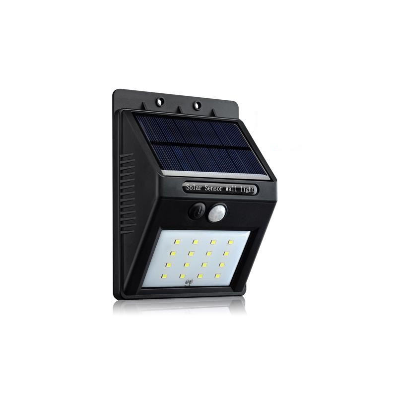 OUTDOOR SOLAR POWERED MOTION LIGHT W/ 16 LED 2200mAH