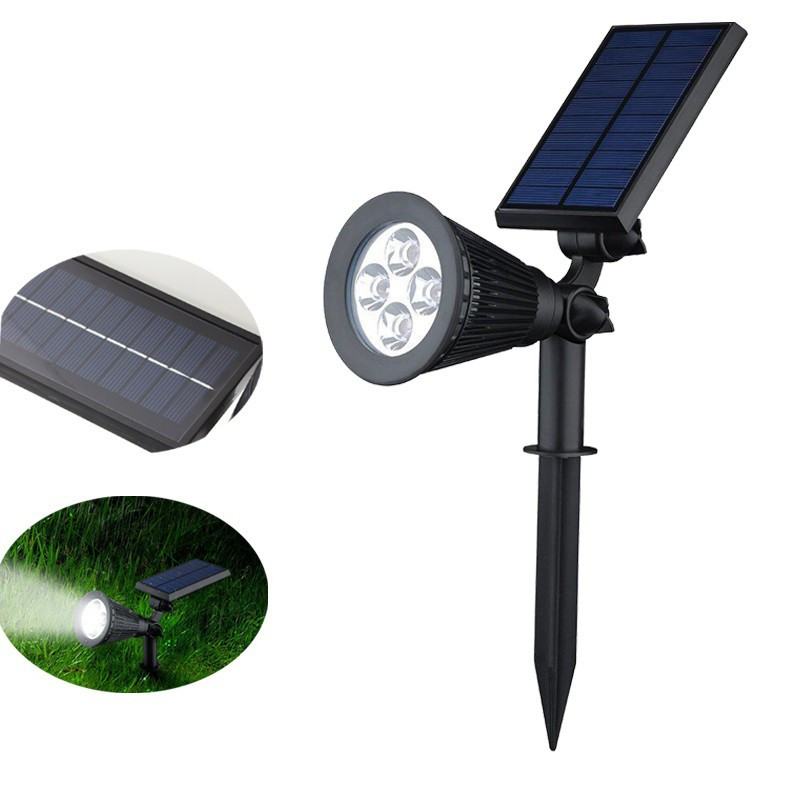 OUTDOOR SOLAR POWERED FLOOD LIGHT 0.8W 150 LUMENS 6.5K 4 LED