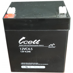 BATTERY, RECHARGEABLE SLA, LEAD ACID, 12V, 4.5AH