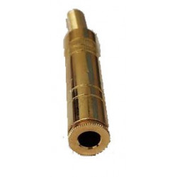 1/4" STEREO INLINE JACK GOLD PLATED SILVER COVER