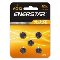 BATTERIES ALKALINE 1.5V AG13 LR44 357 5/PK